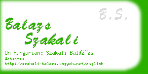 balazs szakali business card